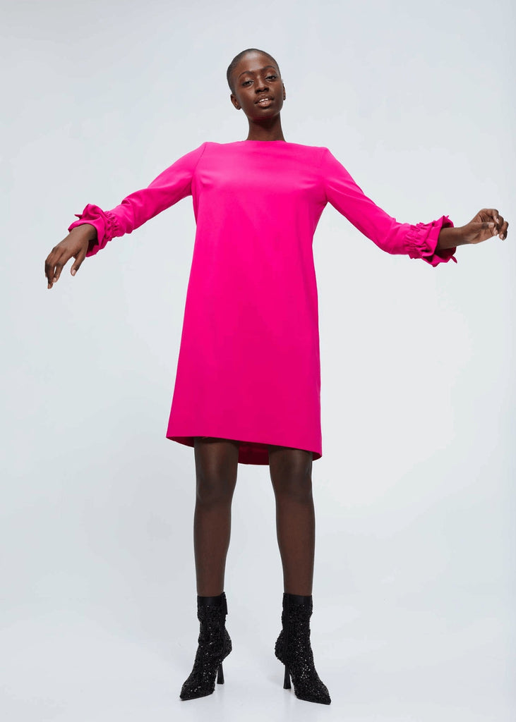 Robe à poignets smockés