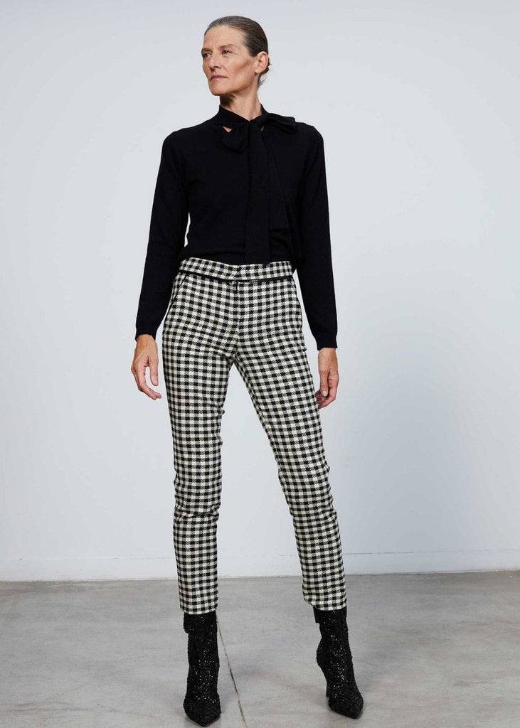 Pantalon à carreaux - NOIR