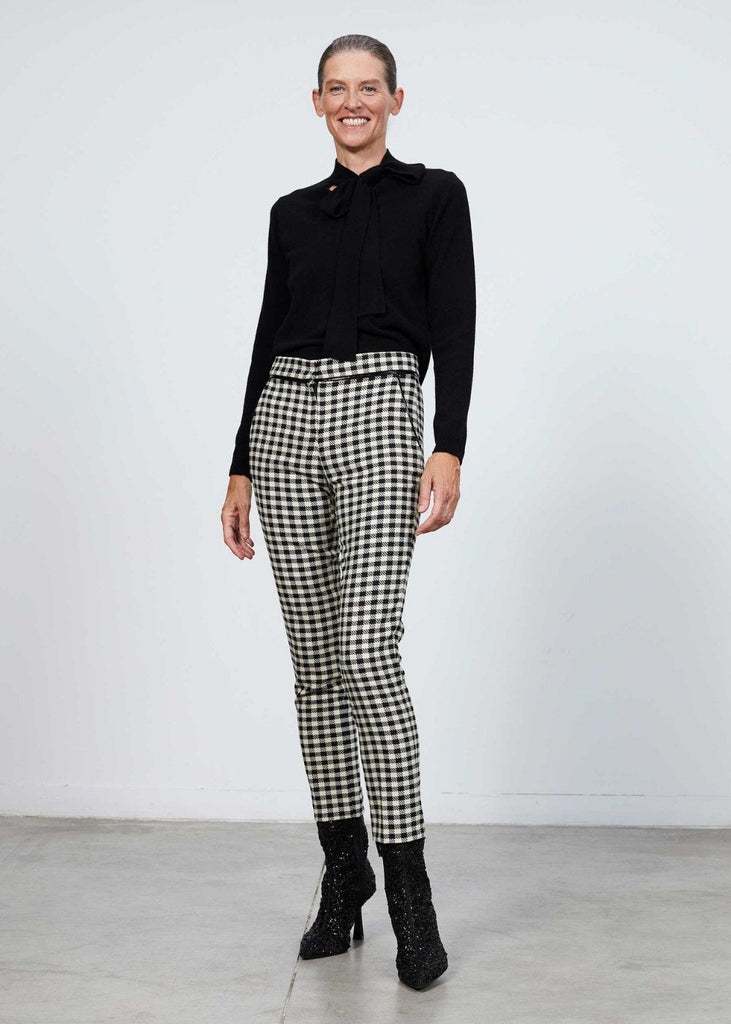 Pantalon à carreaux - NOIR