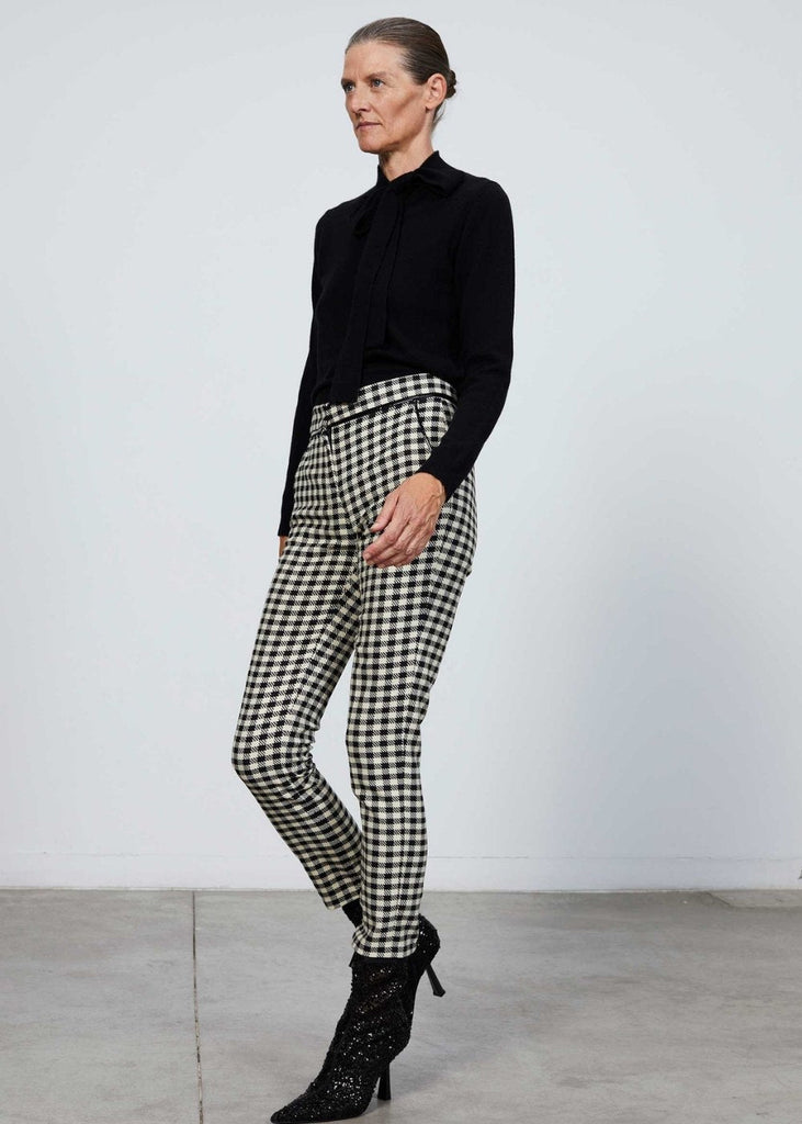 Pantalon à carreaux - NOIR