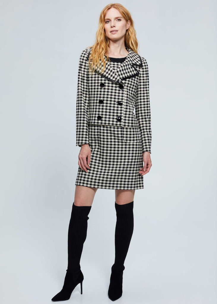 Robe courte à carreaux