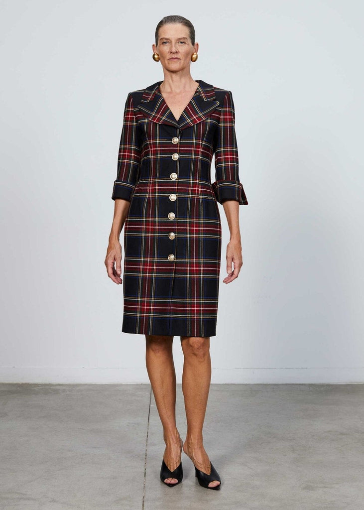 Robe tartan - NOIR