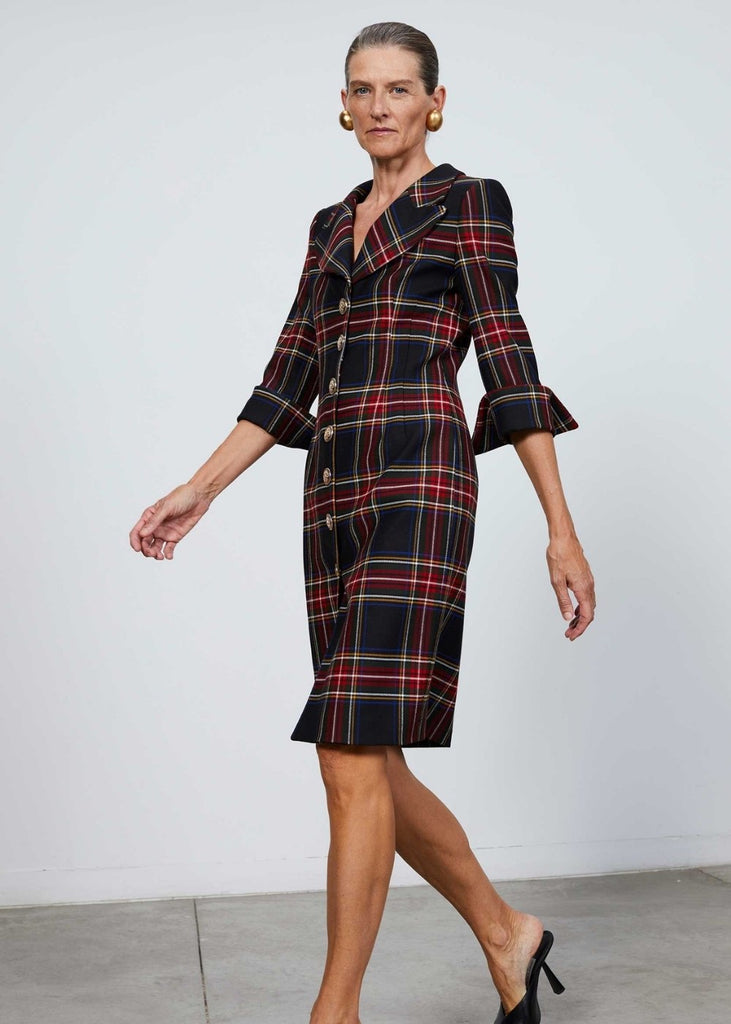 Robe tartan - NOIR