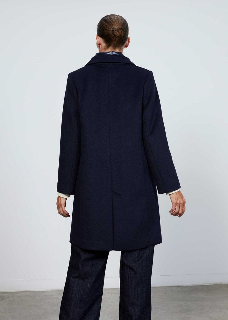 Manteau avec doudoune superposée marine - MARINE