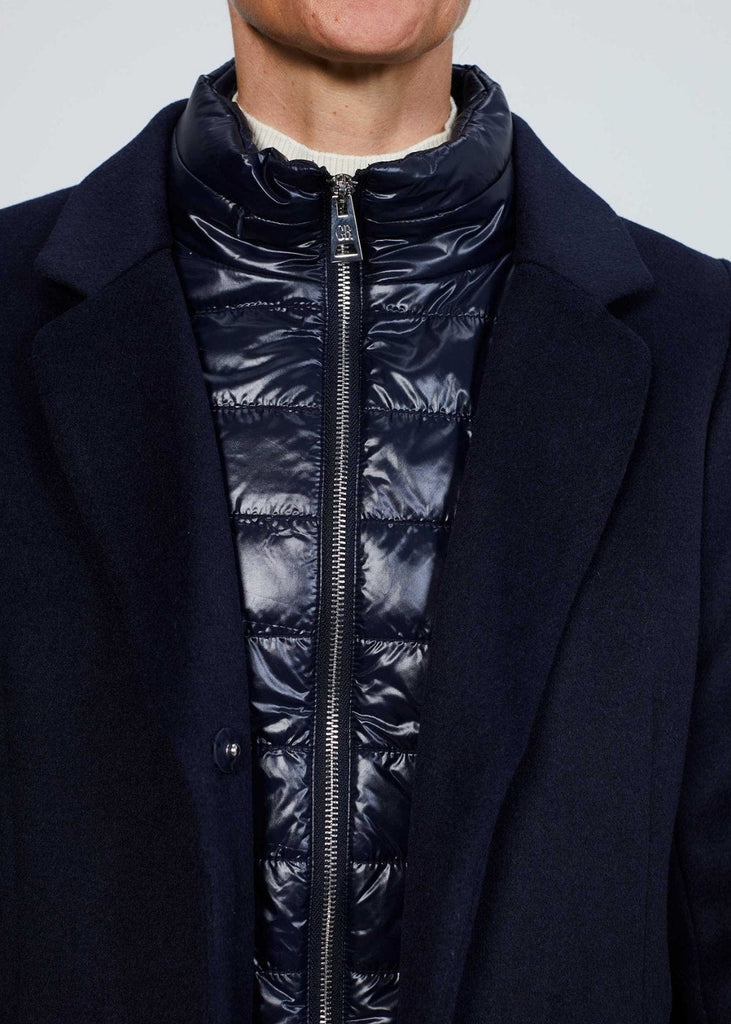 Manteau avec doudoune superposée marine - MARINE