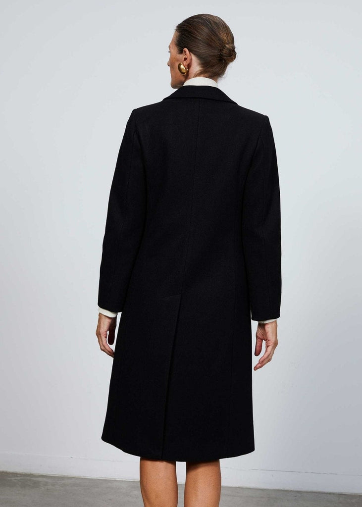 Manteau boutons officier noir - NOIR