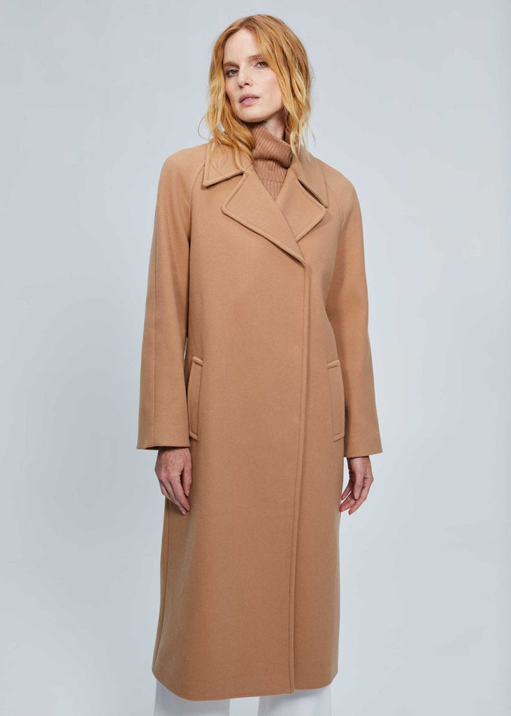 Manteau mi-long à ceinture