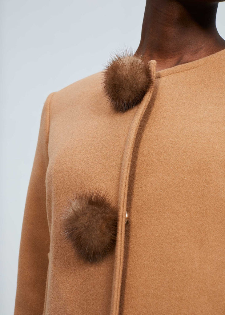 Veste à boutons vison
