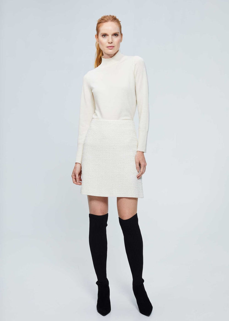 Jupe courte en tweed
