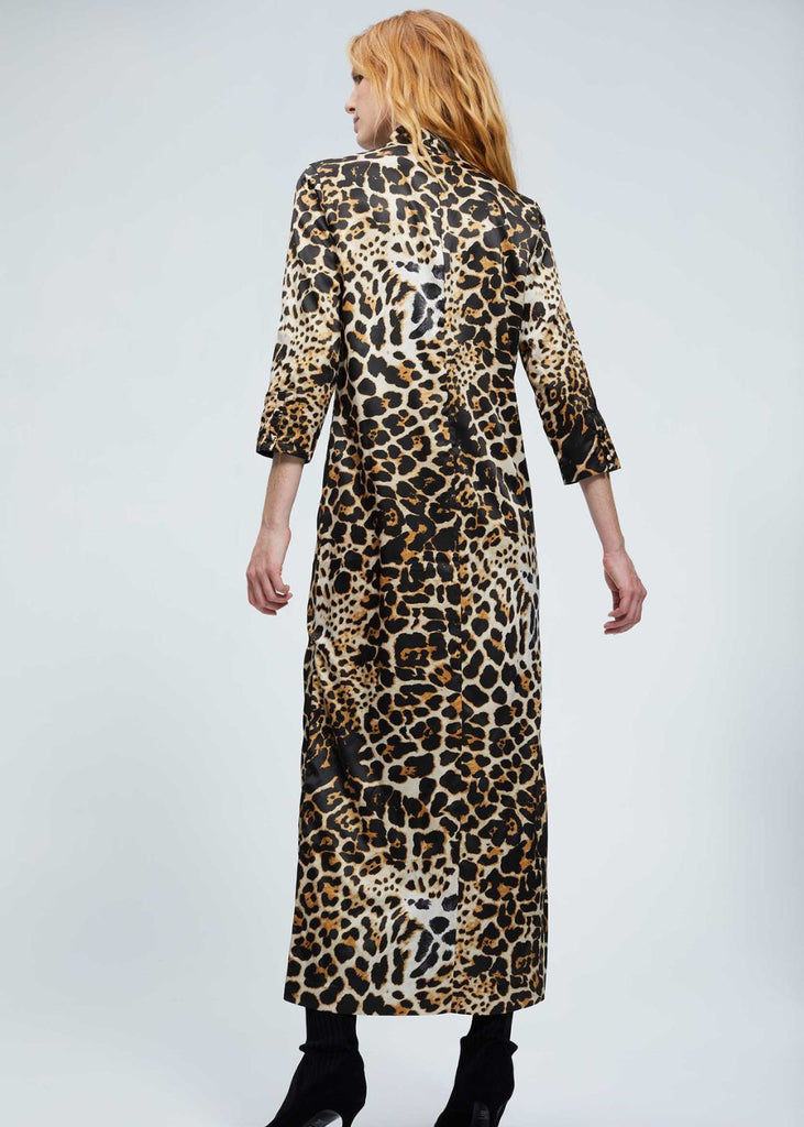 Robe longue imprimé léopard