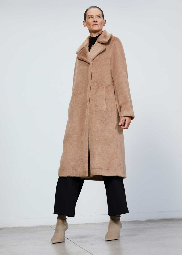 Manteau mi-long ceinturé camel - CAMEL