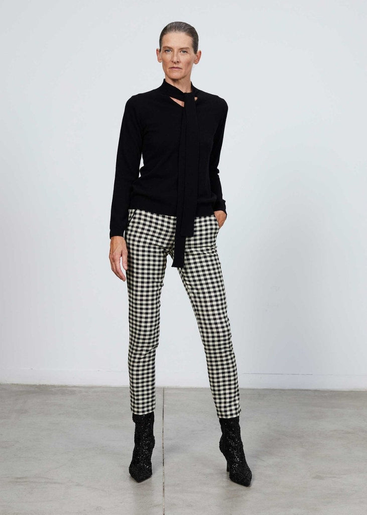 Pull col lavallière noir - NOIR