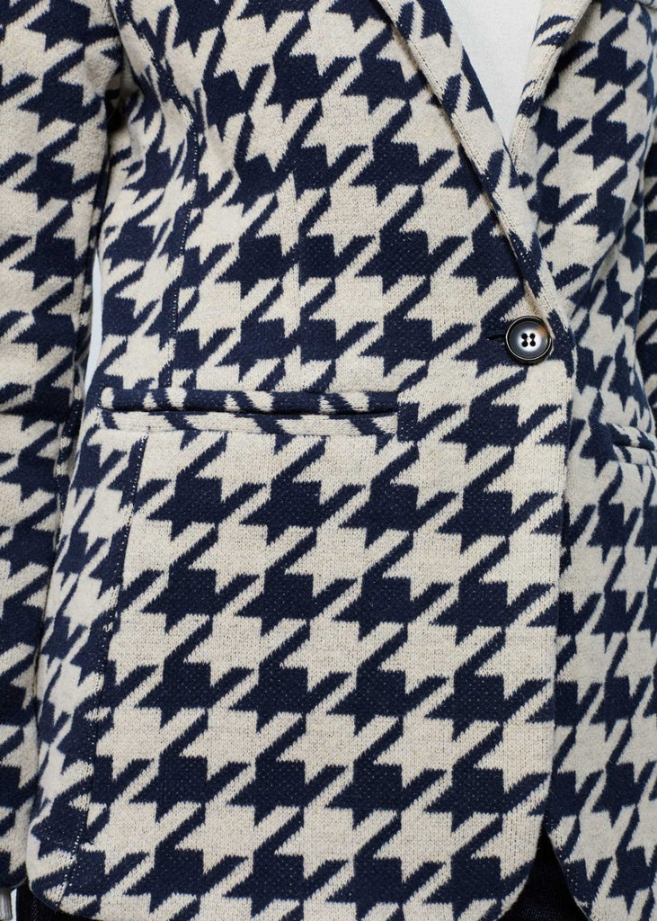 Veste en maille pied-de-poule