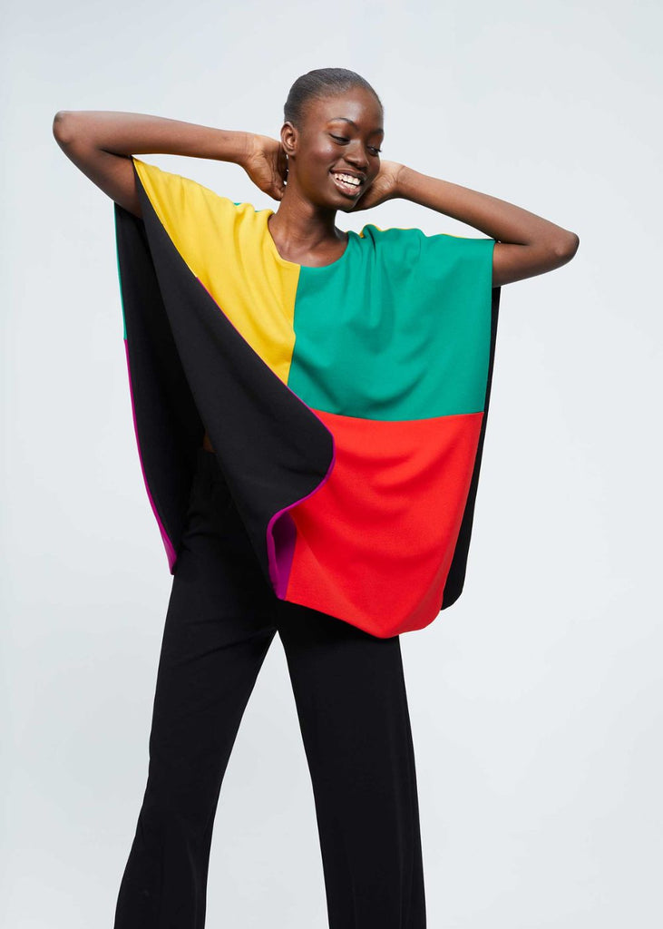 Poncho multicolore