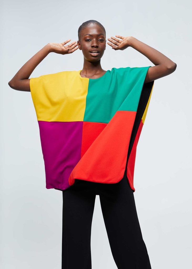 Poncho multicolore