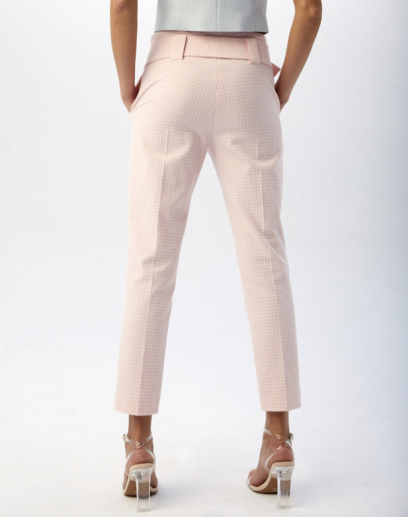 PANTALON A CARREAU VICHY - ROSE MOYEN