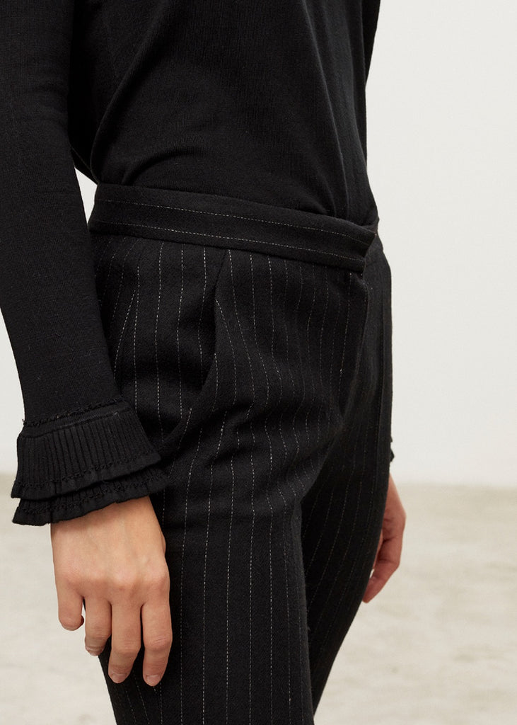 Pantalon droit lainage