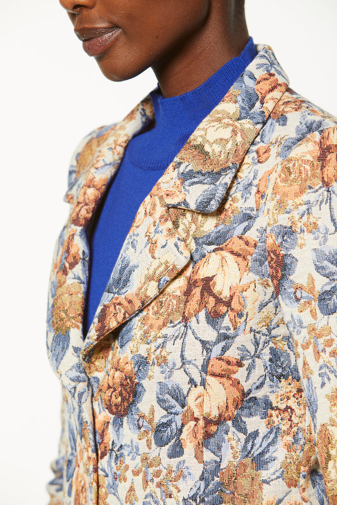 Veste jacquard - BLEU MOYEN