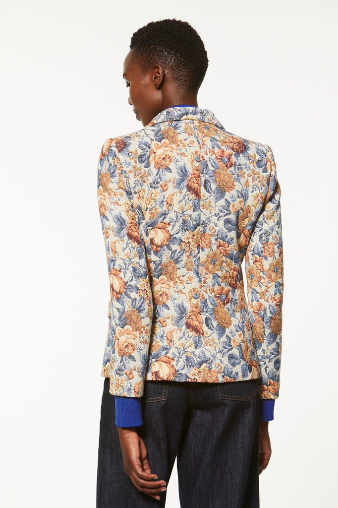 Veste jacquard - BLEU MOYEN