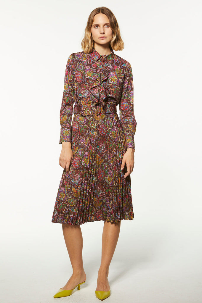 Chemise à volants - MULTICOLORE
