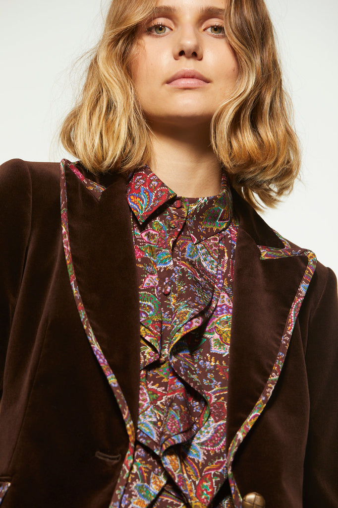 Veste longue - MARRON FONCE