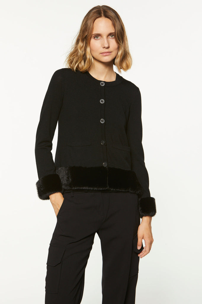 Cardigan en laine - NOIR