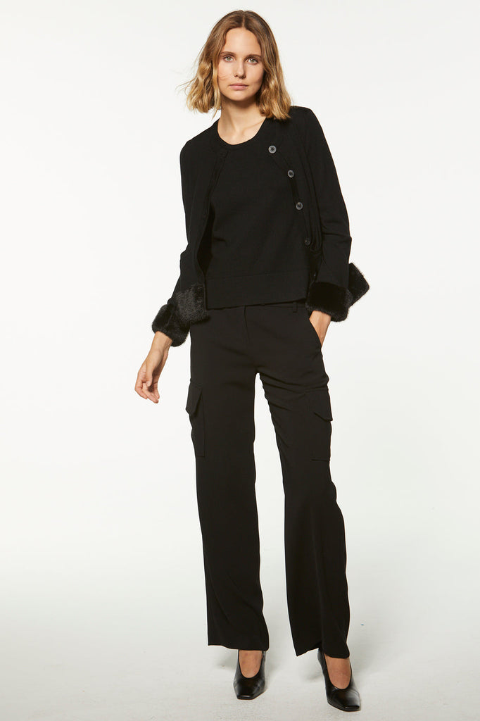 Cardigan en laine - NOIR