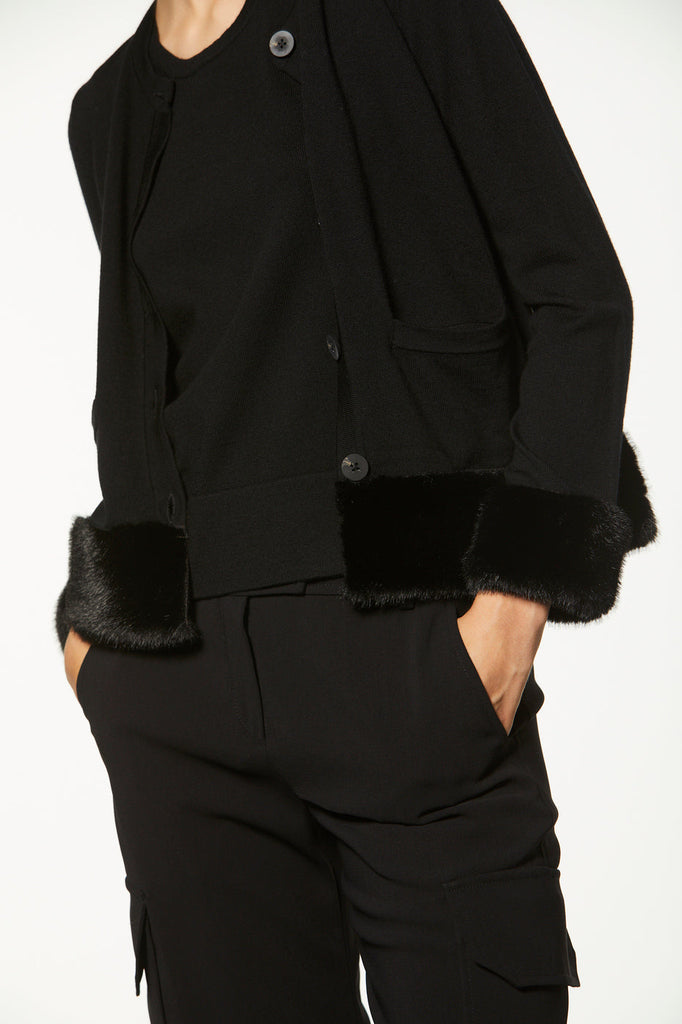 Cardigan en laine - NOIR