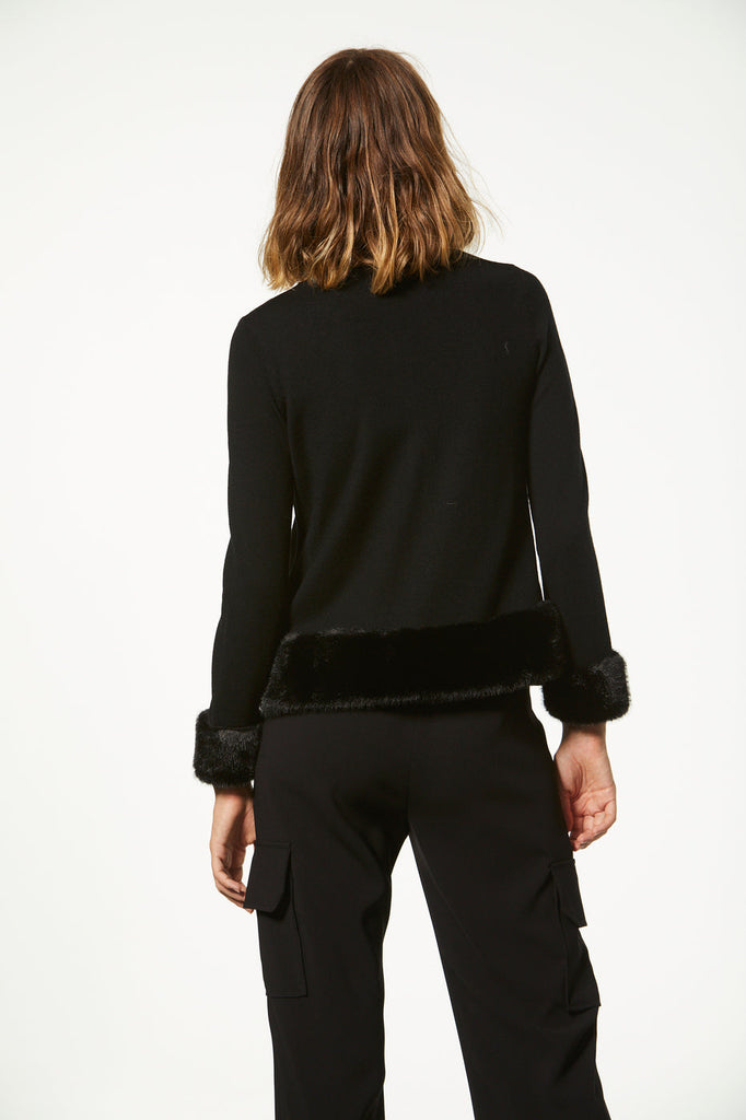 Cardigan en laine - NOIR