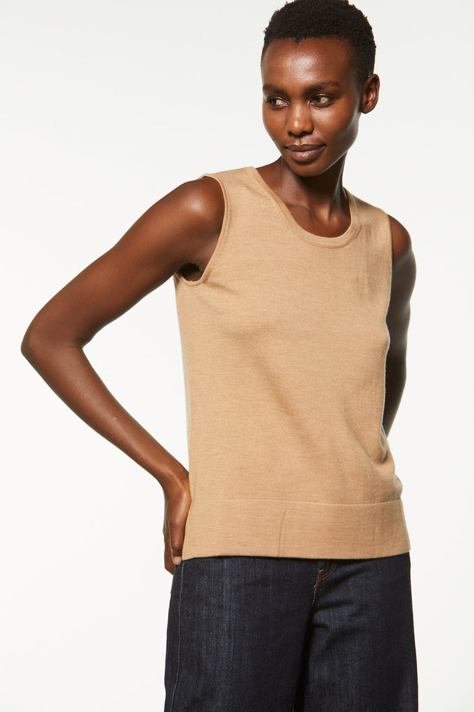 Pull sans manches - BEIGE MOYEN