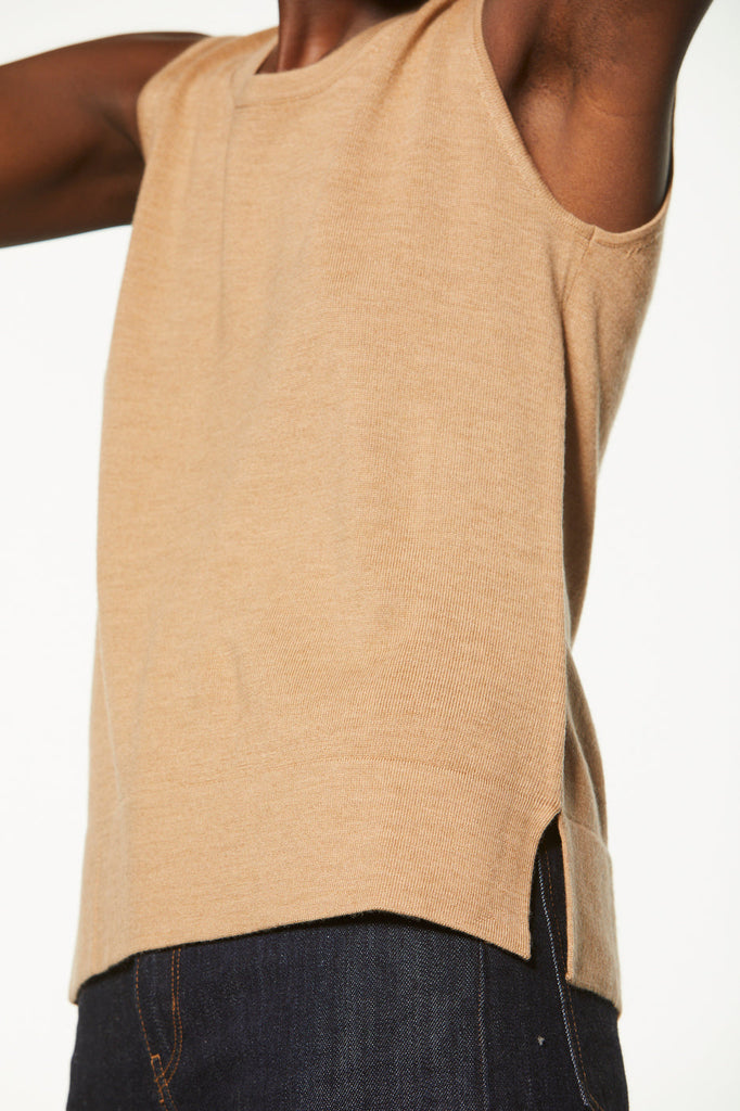 Pull sans manches - BEIGE MOYEN