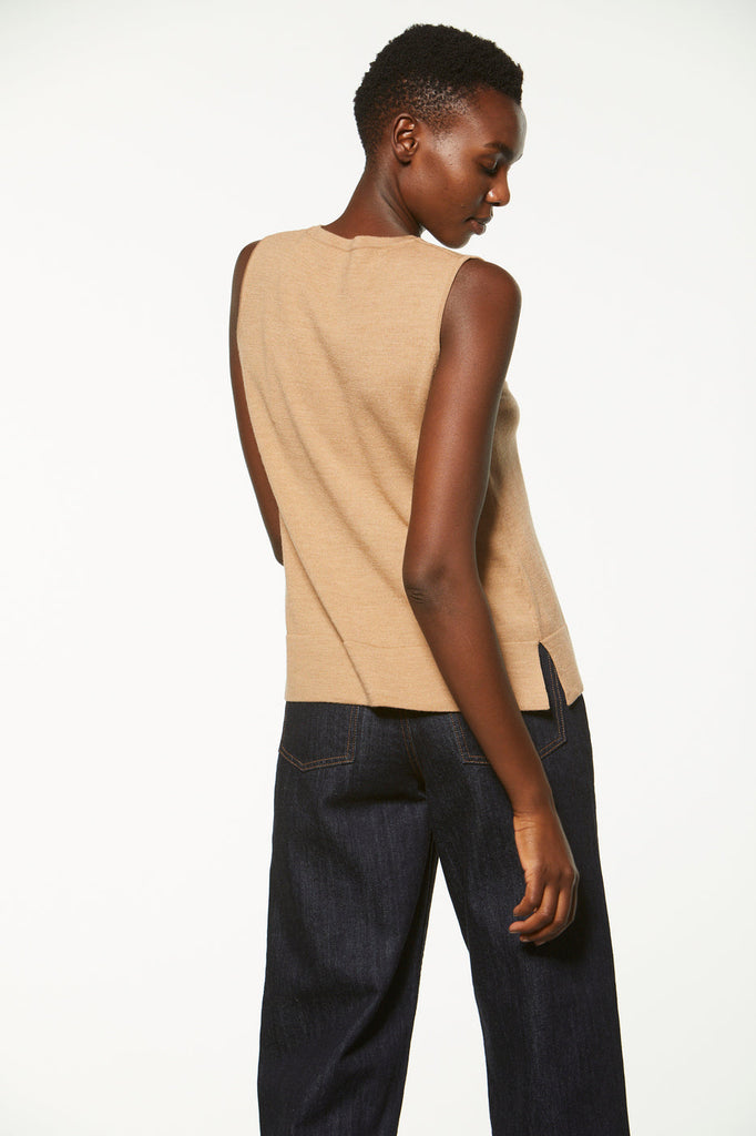 Pull sans manches - BEIGE MOYEN