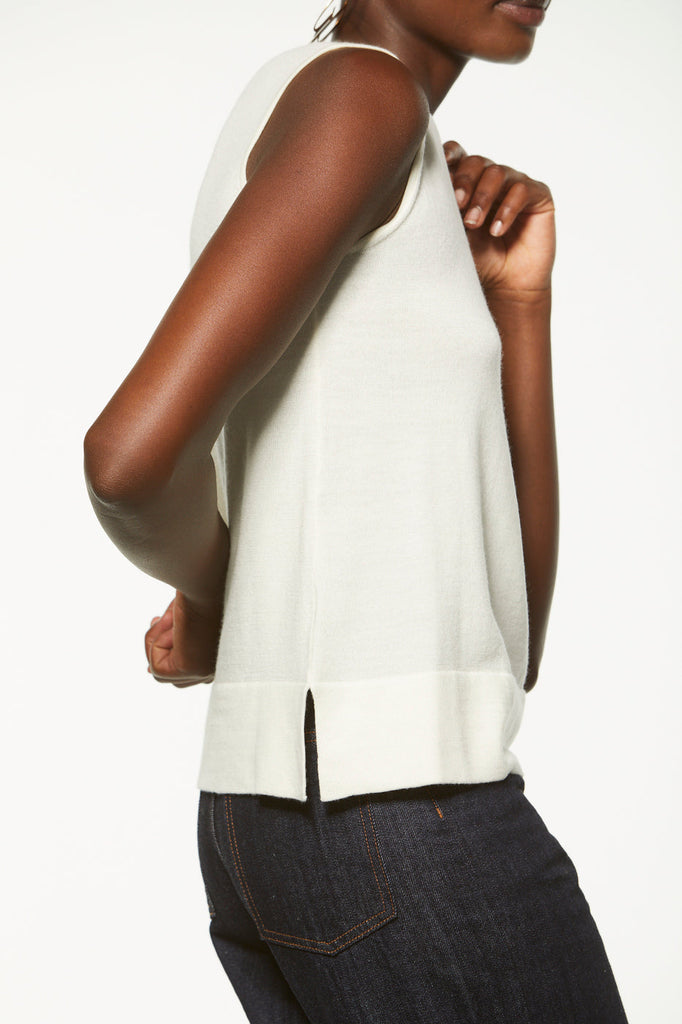 Pull sans manches - BLANC CASSE