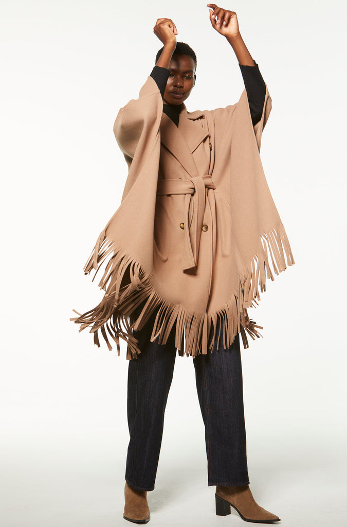 Manteau cape - BEIGE MOYEN