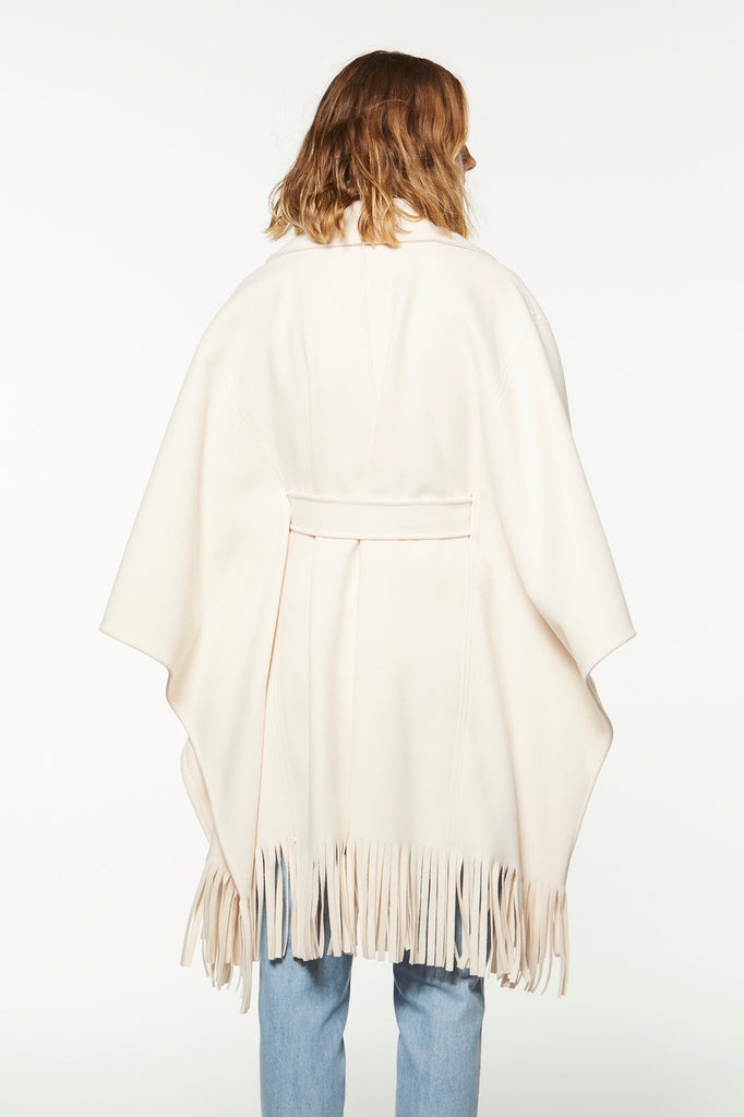 Manteau cape - BLANC CASSE