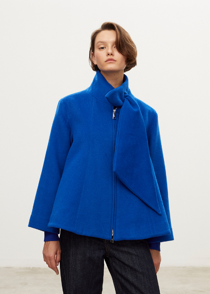 Manteau court en laine