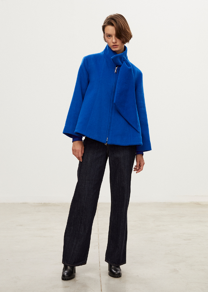 Manteau court en laine