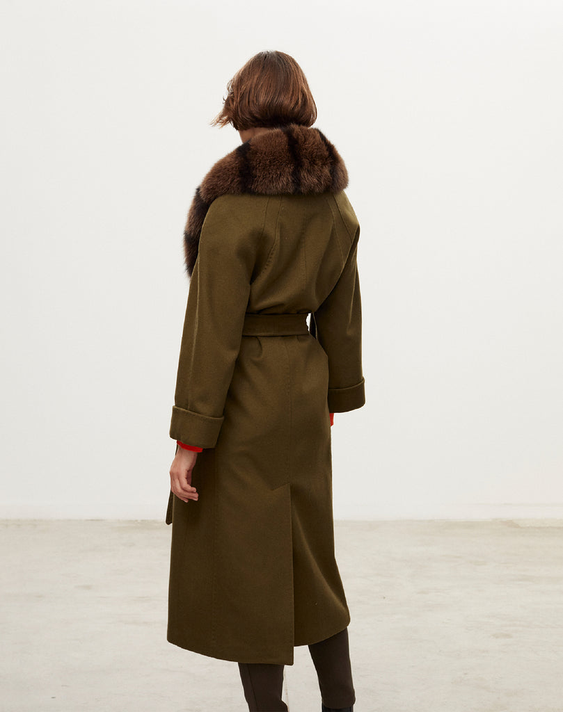 Manteau en laine et cachemire