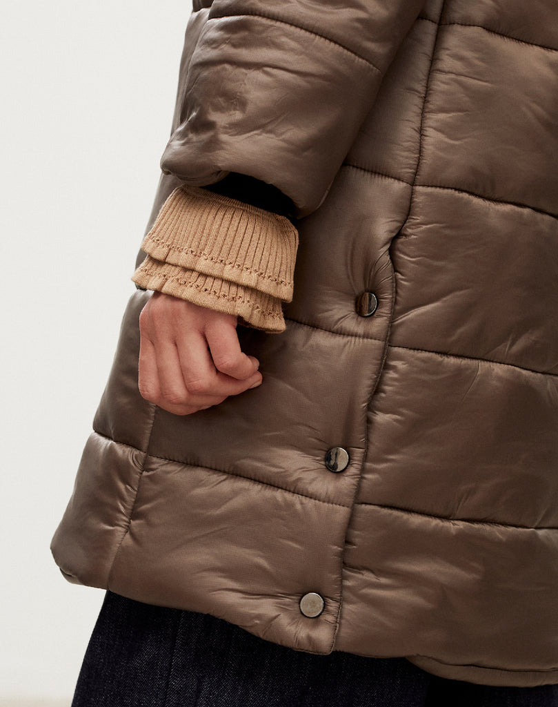 Blouson avec col en fourrure de vison